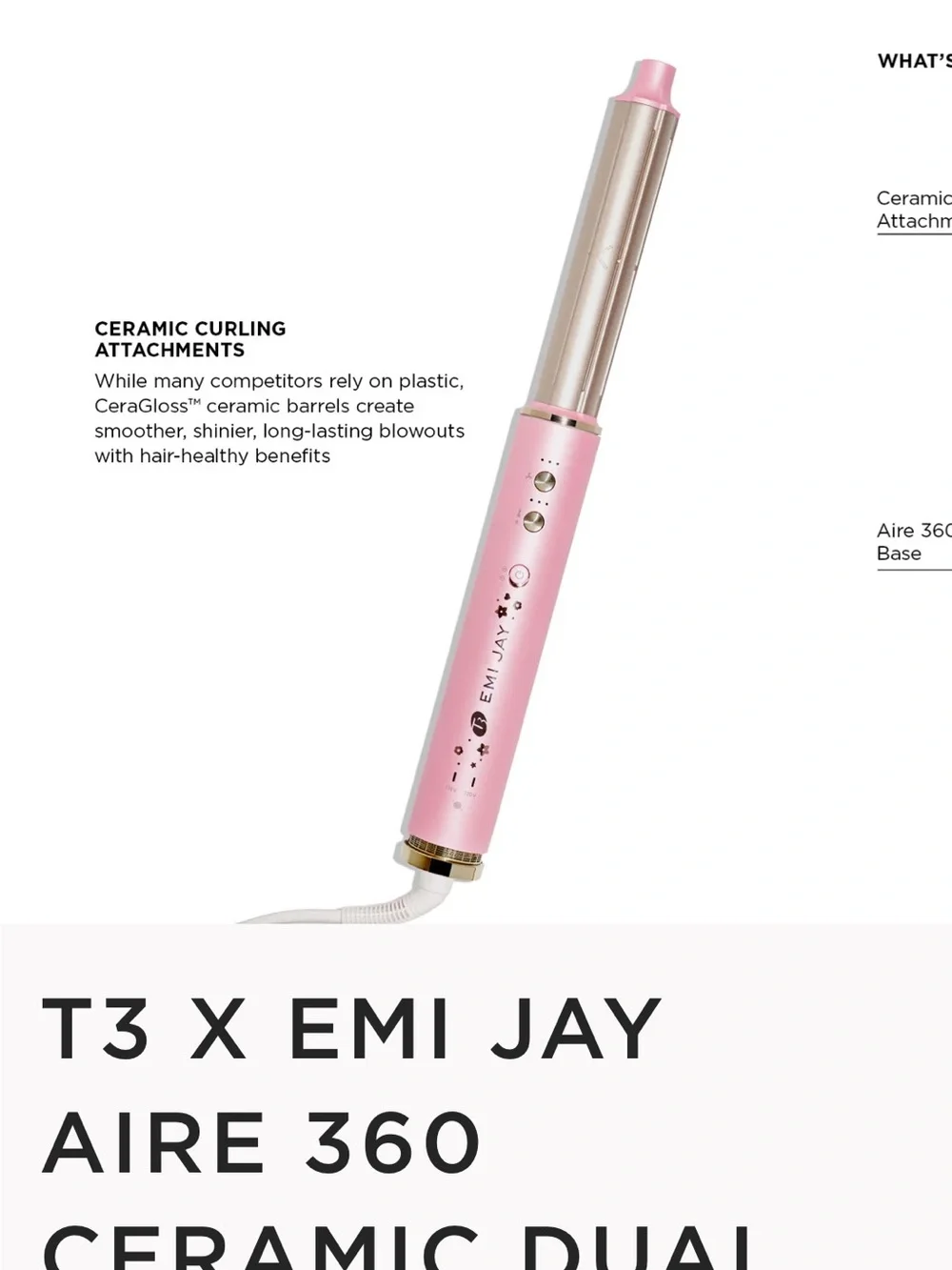 ISO POST‼️‼️ LOOKING TO BUY! T3 x Emi Jay Pink Hair Dryer - Ceramic Styling Tool